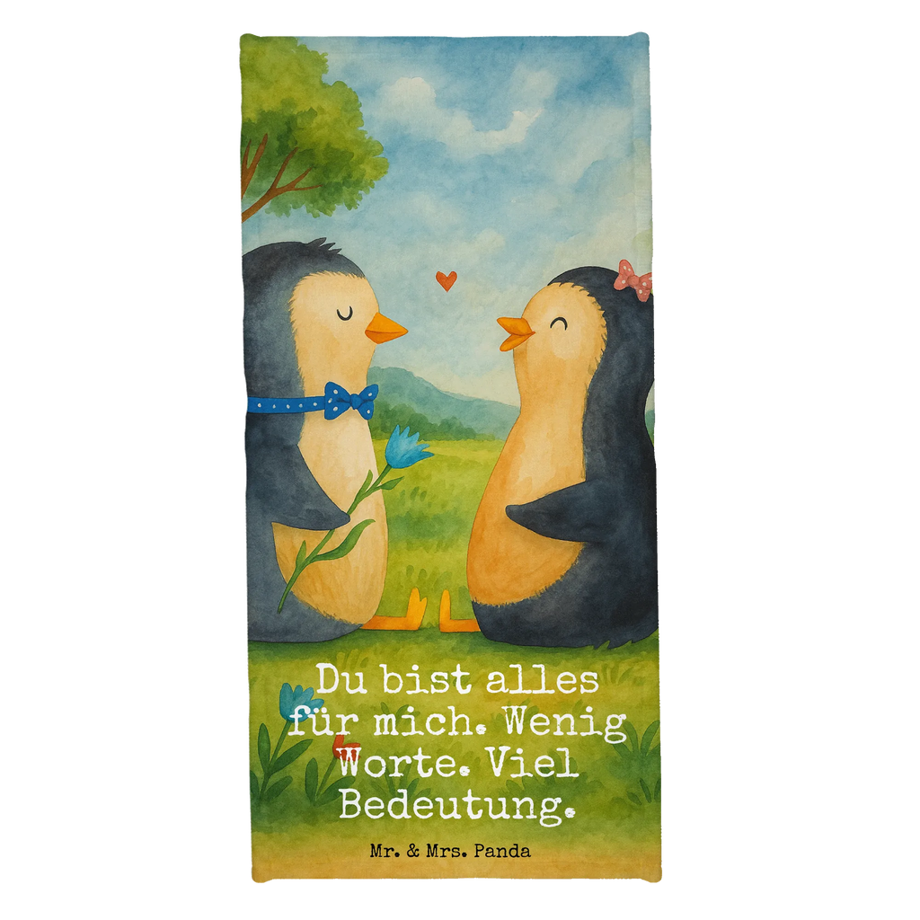 Badehandtuch Pinguin Pärchen Design Duschtuch, Badetuch, Strandtuch, Saunatuch, Kinder Handtuch, Pinguin, Pinguine, Liebe, Liebespaar, Liebesbeweis, Liebesgeschenk, Verlobung, Jahrestag, Hochzeitstag, Hochzeit, Hochzeitsgeschenk, große Liebe, Traumpaar