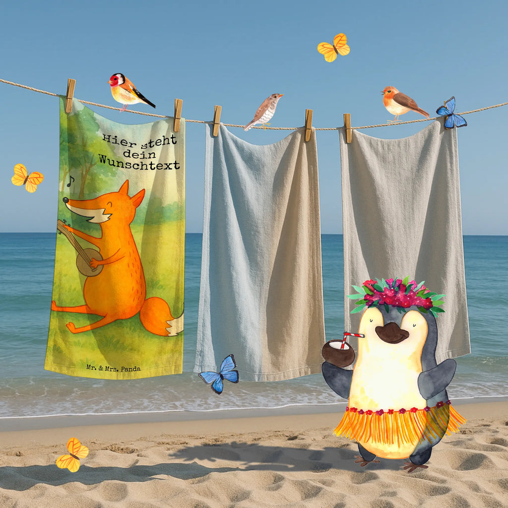 Spersonalizowany ręcznik kąpielowy Lis gitara Design Personalisiertes Handtuch, Strandtuch mit Namen, Saunatuch mit Namen, Badetuch mit Namen, Duschtuch mit Namen, Kinder Handtuch mit Namen, Personalisiertes Badetuch, Fuchs, Gitarre, Musikerin, Füchse, Musik Spruch, Sänger, Geschenk Musiker, Sängerin