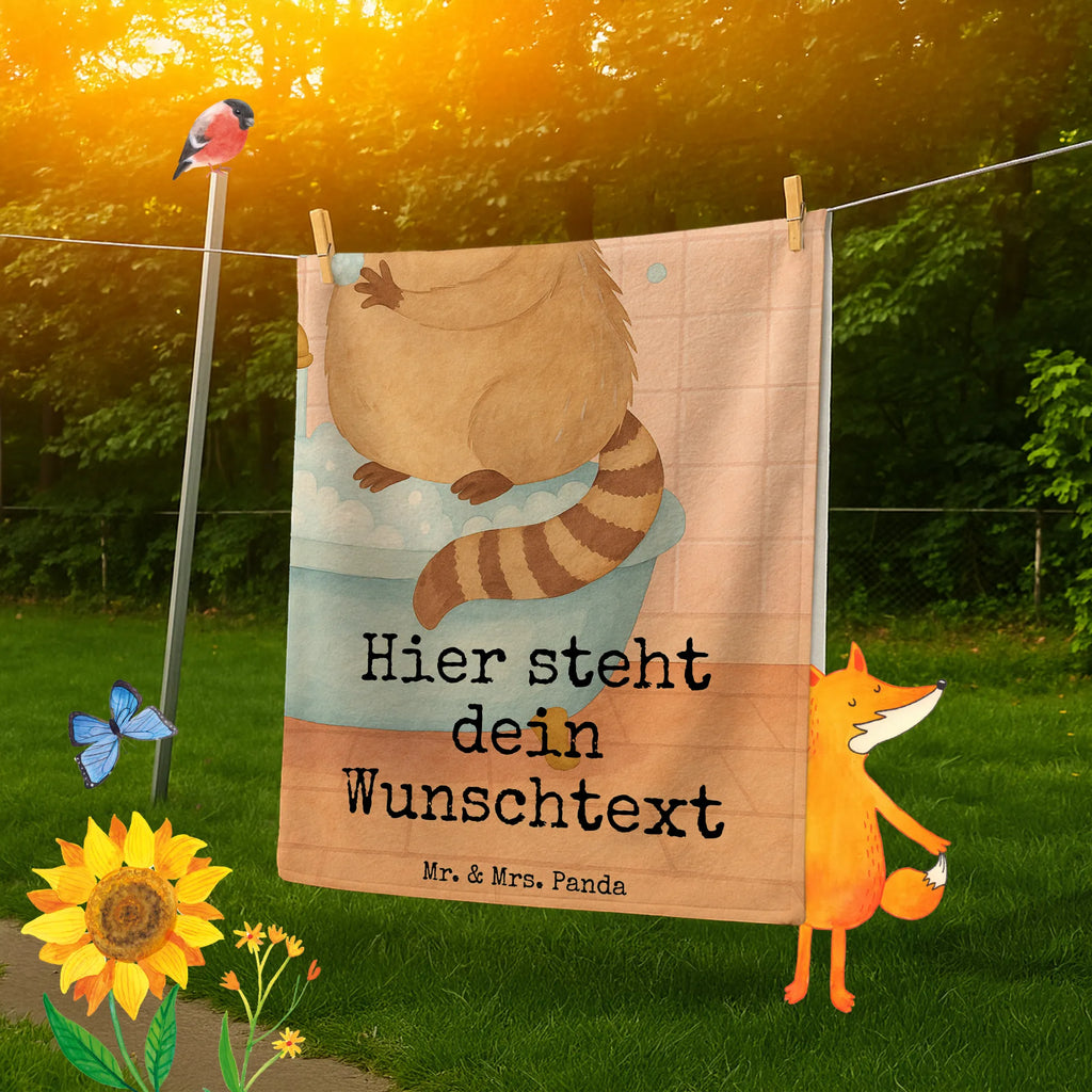 Personalized Bath Towel Raccoon Design Personalisiertes Badetuch, Kinder Handtuch mit Namen, Badetuch mit Namen, Saunatuch mit Namen, Personalisiertes Handtuch, Strandtuch mit Namen, Duschtuch mit Namen, Tiermotive, Gute Laune, lustige Sprüche, Tiere, Fröhlich, Seifenblasen, Plan, waschen, Tagträumen, Waschbär