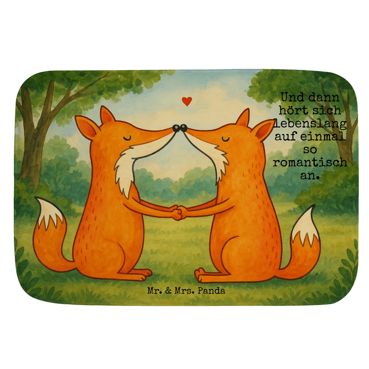 Bath mat foxes Love Design animal lover, foxes, forest wildlife, clever as a fox, lovers, wife, husband, marriage, boyfriend, couple, girlfriend, fiancée, proof of love