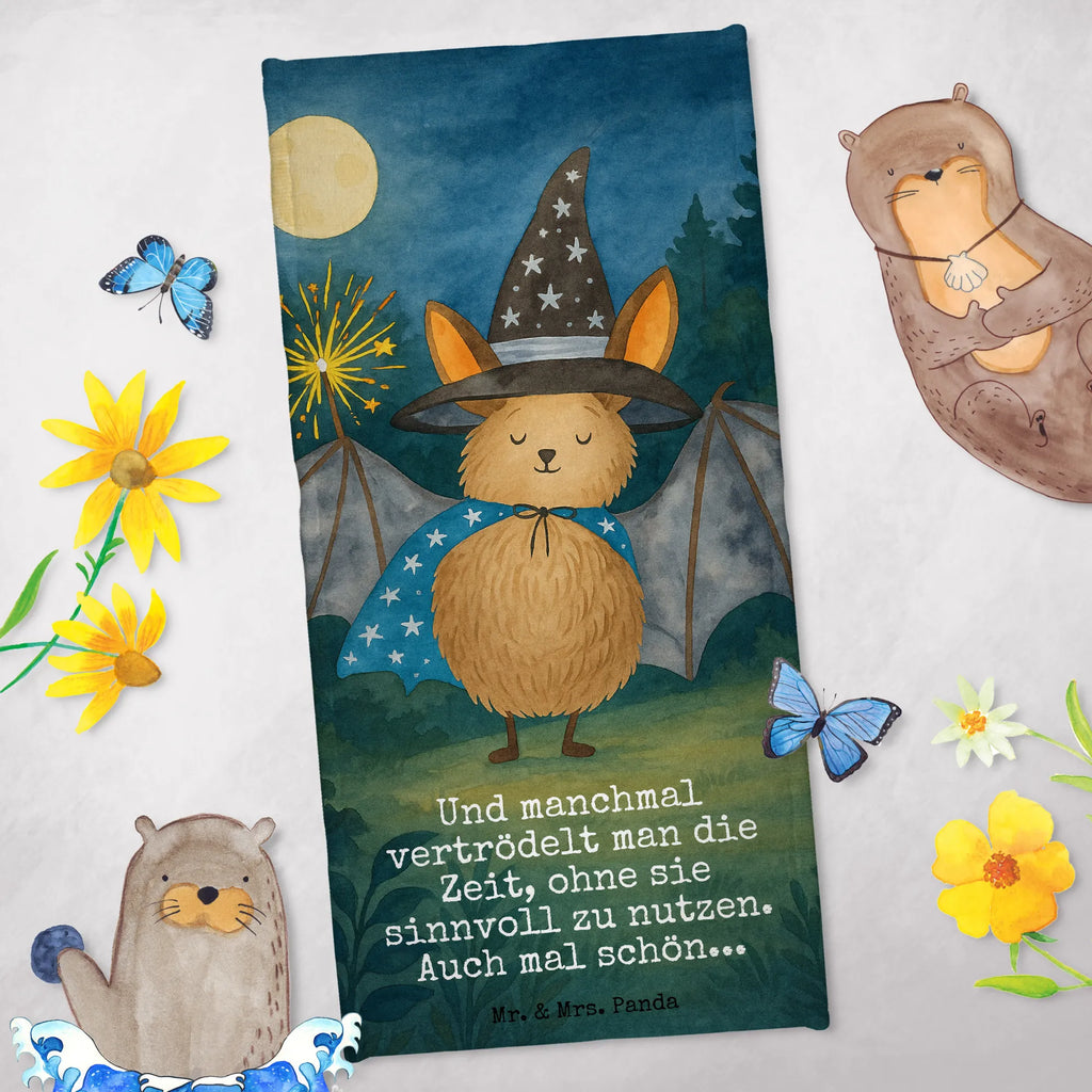 Badehandtuch Fledermaus Zauberer Design Duschtuch, Badetuch, Strandtuch, Saunatuch, Kinder Handtuch, Tiermotive, Gute Laune, lustige Sprüche, Tiere, Fledermaus, Fledermäuse, Zauberer, Magier, Frauen, reinsteigern