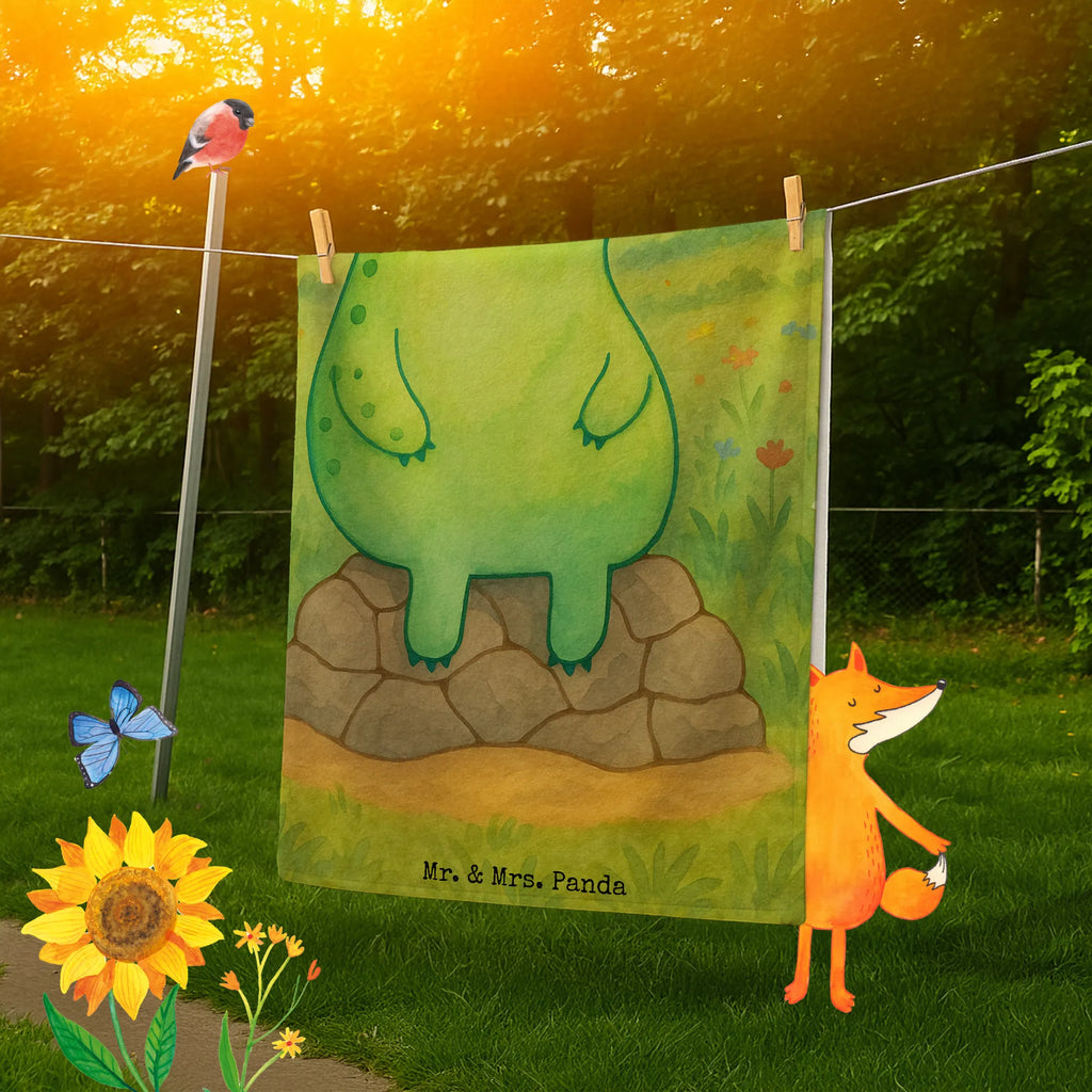 Badehandtuch Schildkröte Pause Design Duschtuch, Badetuch, Strandtuch, Saunatuch, Kinder Handtuch, Schildkröte, Achtsamkeit, Entschleunigen, achtsam