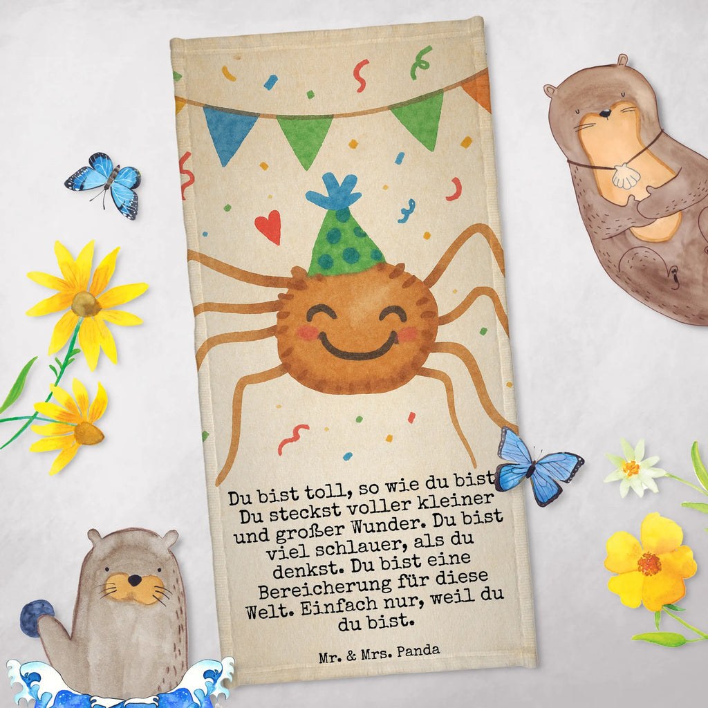 Badehandtuch Spinne Agathe Party Design Duschtuch, Badetuch, Strandtuch, Saunatuch, Kinder Handtuch, Spinne Agathe, Spinne, Agathe, Videos, Merchandise, Selbstliebe, Wunder, Motivation, Glück