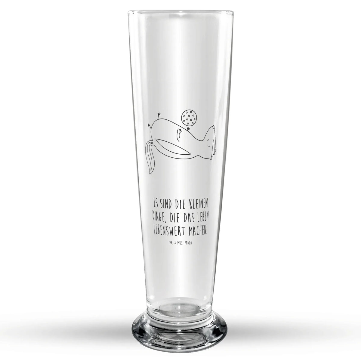 Bierglas Stinktier Ball Glasbierglas, Bierglas, Bierbecher, Trinkglas, Bier Glas, Glasbecher, Stinktier, Skunk, Stinki, Verspielt, Stinker, Wildtier, Raubtier, Weisheit