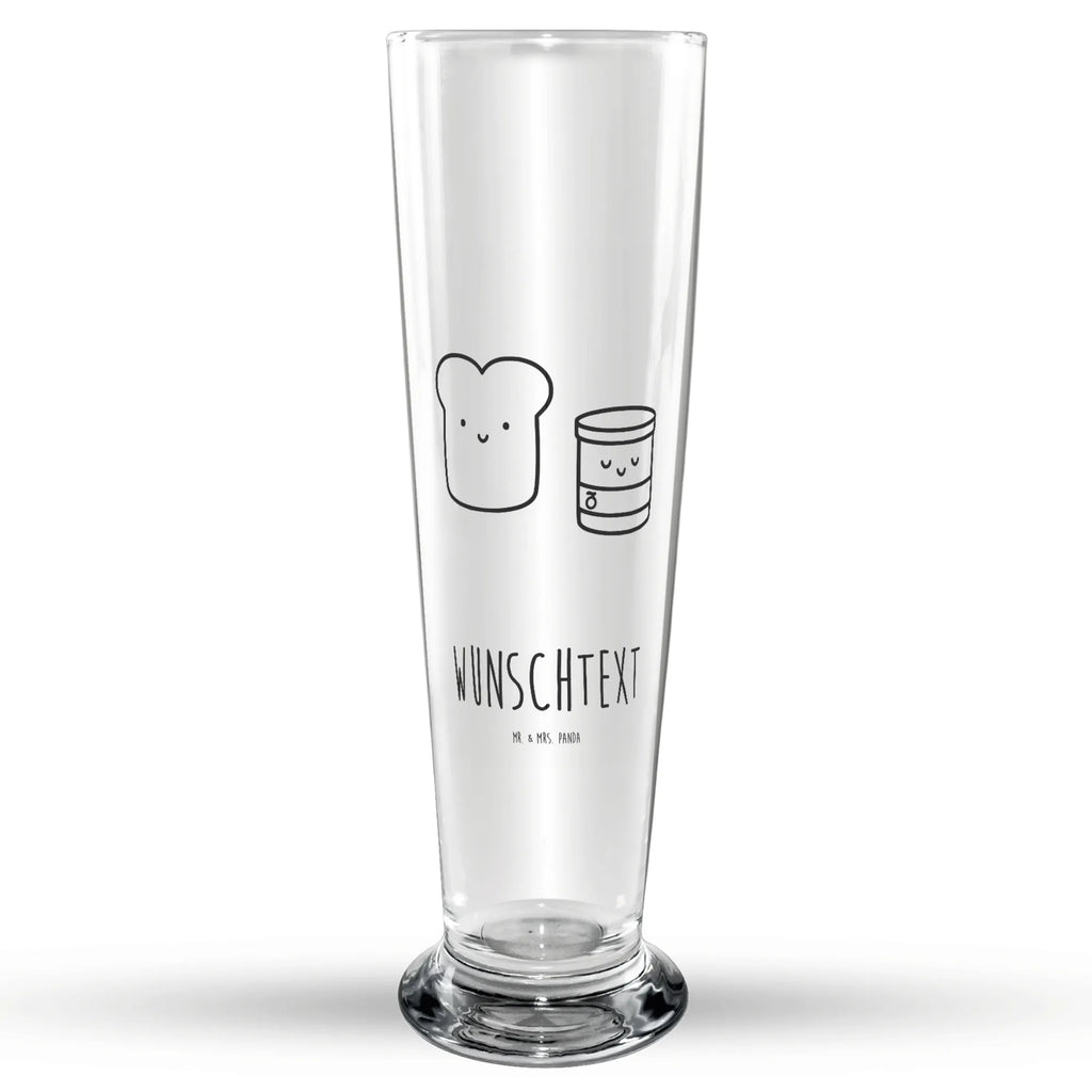 Personalized Beer Glass toast jam small animals, cute, funny, cute animal motives, hand drawn, small world, funny sayings, good mood, happy, gifts, gift ideas, special gifts, animal lover, card, sweet, kitchen saying, dreamteam, jam, breakfast invitation, Toast, bread, toast, cute postcard, kitchen decoration