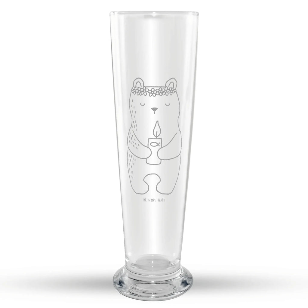 Weizenglas Bär Kommunion Weizen Glas, Weizenbierglas, Vatertag, Weizenglas, Weizenbier Glas, Bär, Teddy, Teddybär, katholisch, Gottes Segen, Kommunion, Taufkerze