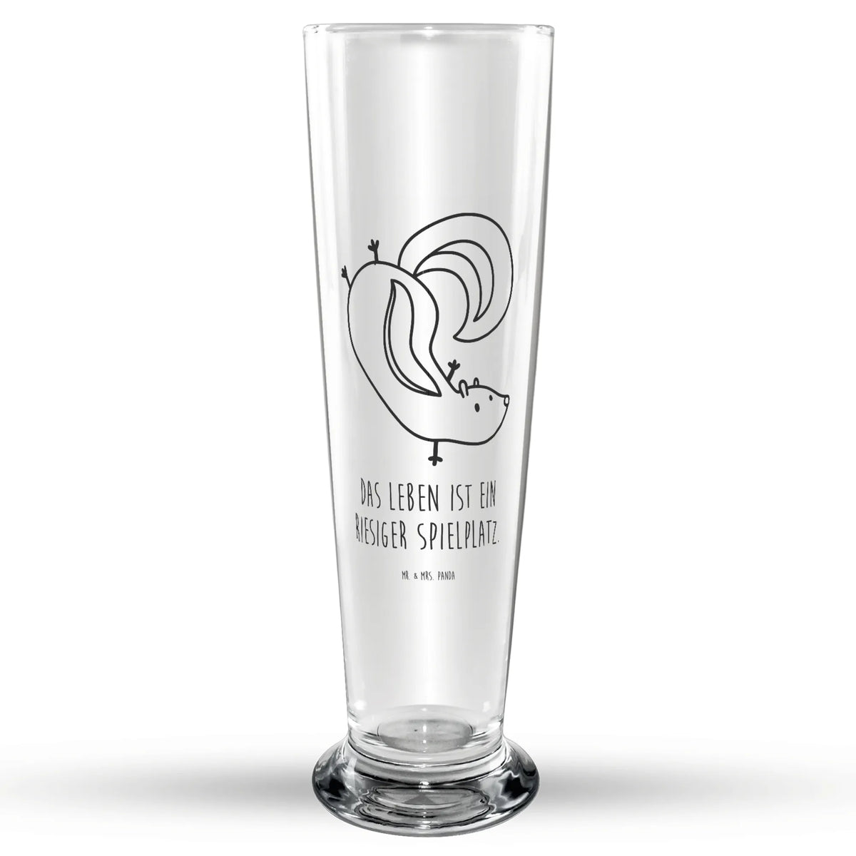 Bierglas Stinktier Handstand Glasbierglas, Bierglas, Glasbecher, Bier Glas, Trinkglas, Bierbecher, Stinktier, Skunk, Verpielt, Kind, Wildtier, Raubtier, Stinker, Stinki, Spielplatz