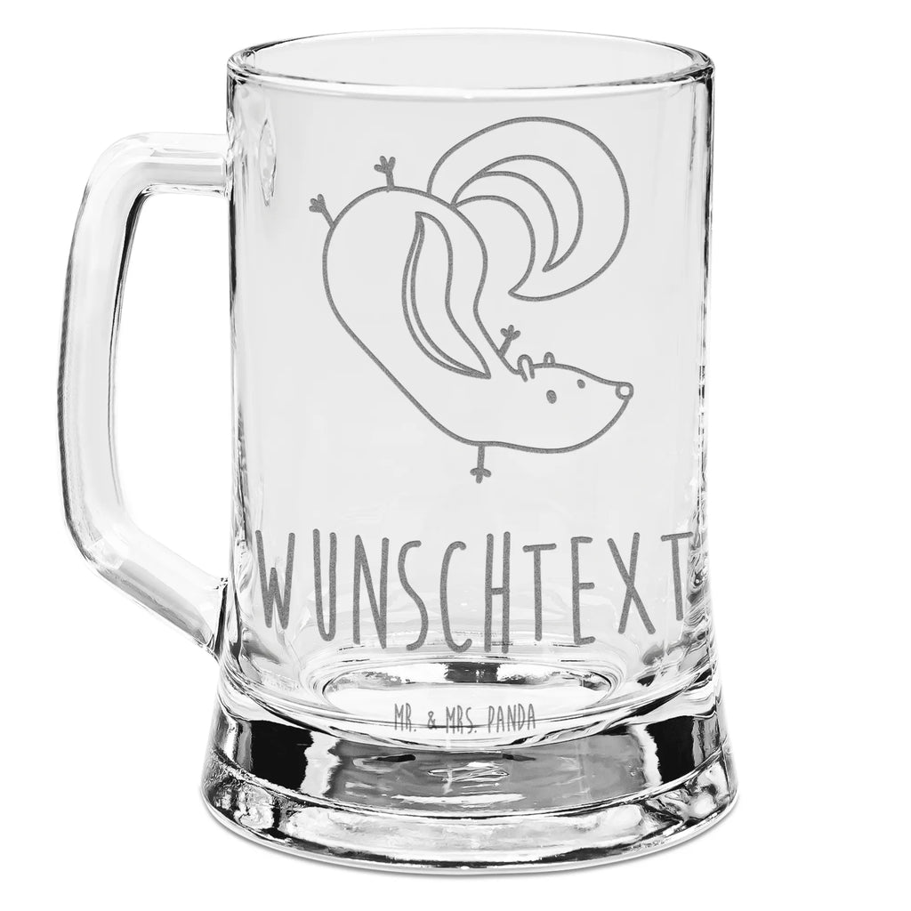 Personalized Engraved Beer Mug skunk handstand Skunk, skunk, wild animal, predator, child, stink, playground, playful