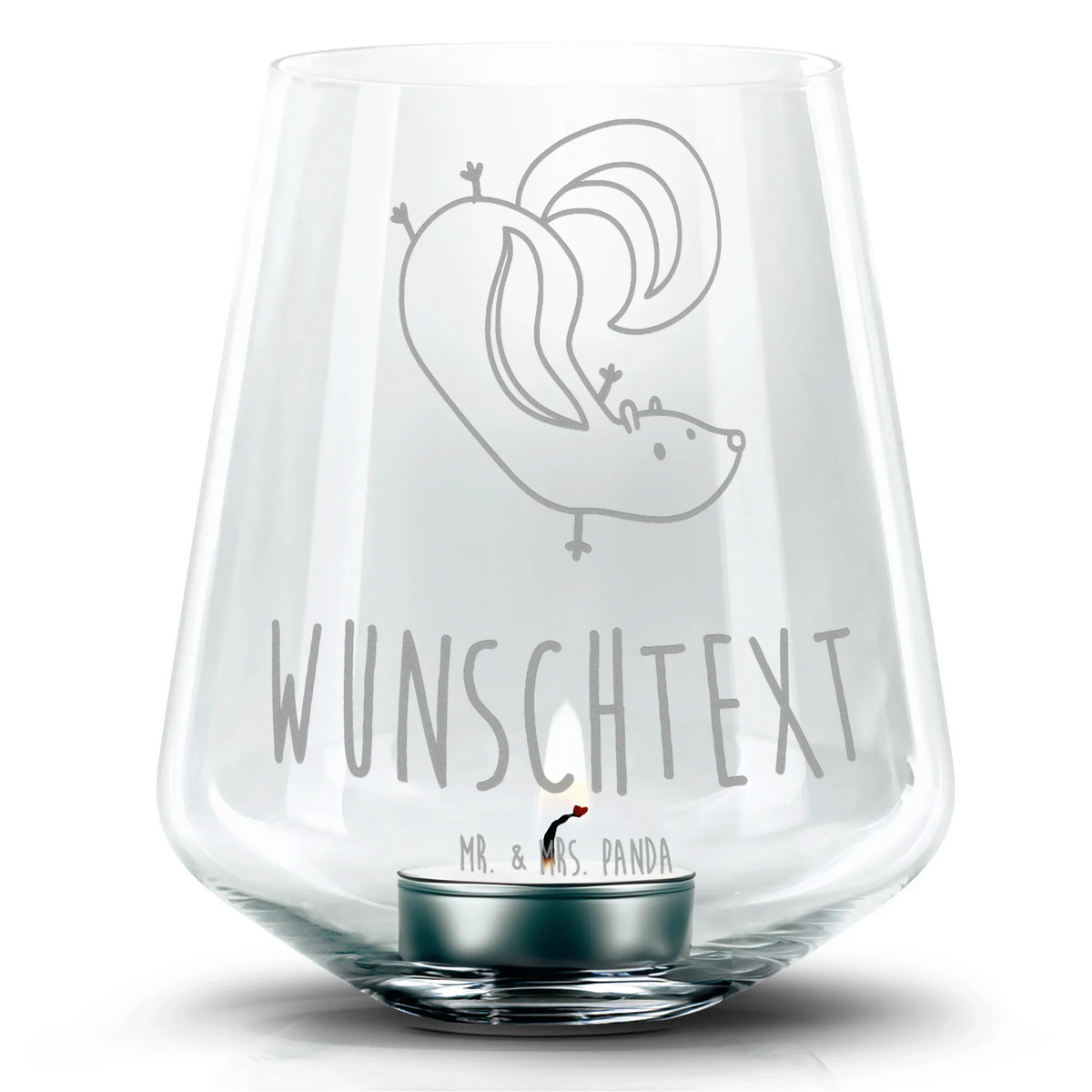 Personalized Engraved Lantern skunk handstand predator, wild animal, stink, playground, child, playful