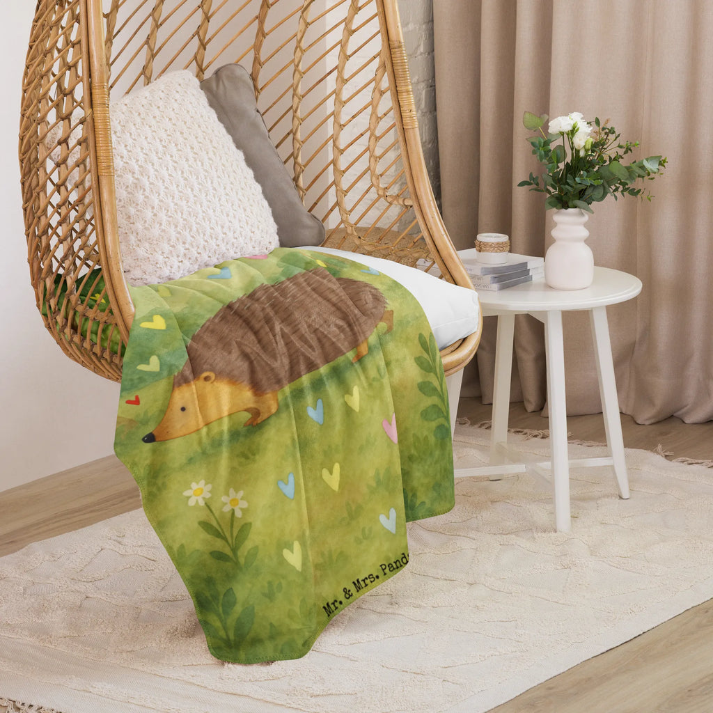 Sherpa Kuscheldecke Igel Herzen Design Tiermotive, Gute Laune, lustige Sprüche, Tiere, Kuss, Herz, Herzen, Vertrauen, Igel, Leben, Liebe