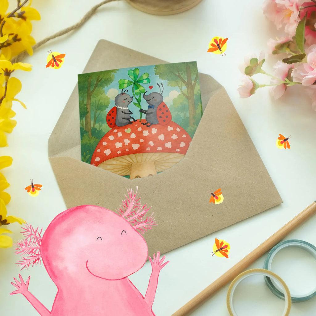 Greetings card ladybug toadstool Design Grußkarte, Klappkarte, Einladungskarte, Glückwunschkarte, Hochzeitskarte, Geburtstagskarte, Karte, Ansichtskarten, Tiermotive, Gute Laune, lustige Sprüche, Tiere, Haus, Wohnung, zuhause, Fliegenpilz, Marienkäfer, Fleigenpilzhaus