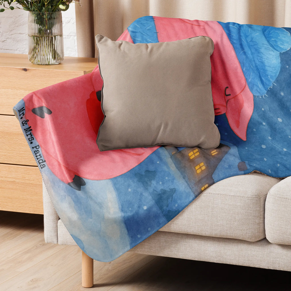Sherpa Kuscheldecke Schwein Glühwein Design Winter, Weihnachten, Weihnachtsdeko, Nikolaus, Advent, Heiligabend, Wintermotiv, Punsch, Weihnachtsmarkt, Glühschwein, Glühwein