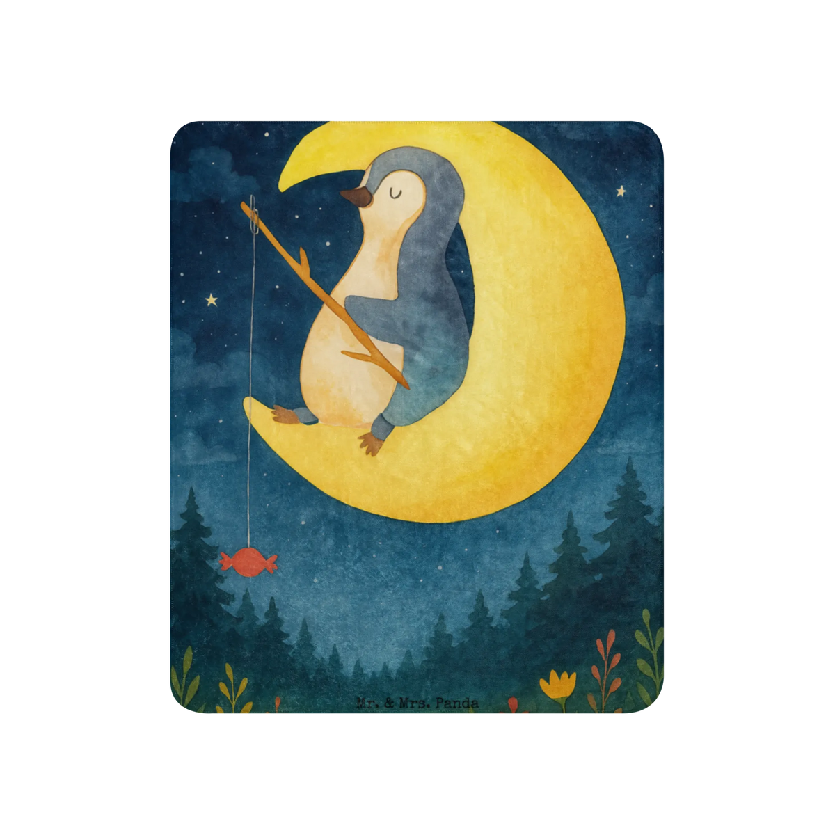 Sherpa cuddly blanket Penguin moon Design North Pole, Penguins, falling asleep, guest room, night's rest, sleep, bedroom, insomnia, penguins, saying