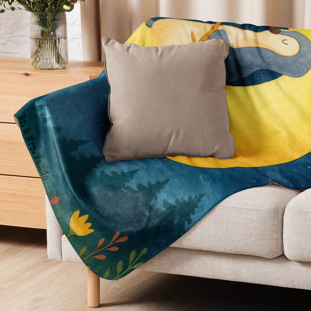 Sherpa cuddly blanket Penguin moon Design Pinguin, Pinguine, schlafen, Gästezimmer, Nachtruhe, Spruch, Schlafzimmer, Schlafstörungen, Einschlafen