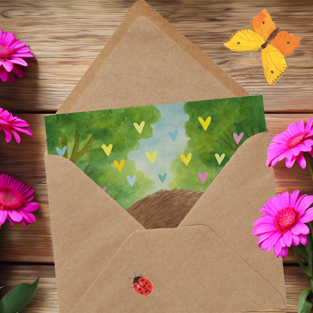 Karta Deluxe jeż serca Design Karte, Grußkarte, Klappkarte, Einladungskarte, Glückwunschkarte, Hochzeitskarte, Geburtstagskarte, Hochwertige Grußkarte, Hochwertige Klappkarte, Tiermotive, Gute Laune, lustige Sprüche, Tiere, Liebe, Herz, Herzen, Igel, Vertrauen, Kuss, Leben