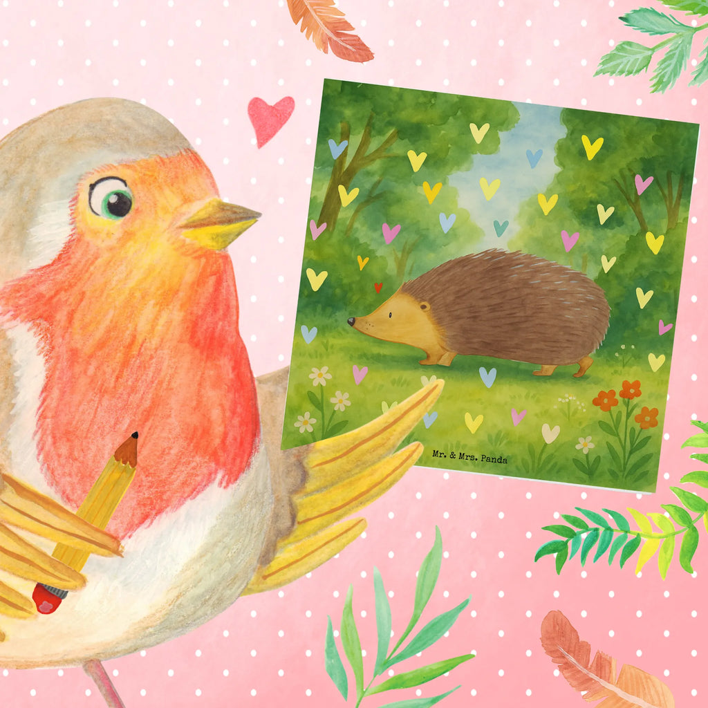 Karta Deluxe jeż serca Design Karte, Grußkarte, Klappkarte, Einladungskarte, Glückwunschkarte, Hochzeitskarte, Geburtstagskarte, Hochwertige Grußkarte, Hochwertige Klappkarte, Tiermotive, Gute Laune, lustige Sprüche, Tiere, Liebe, Herz, Herzen, Igel, Vertrauen, Kuss, Leben