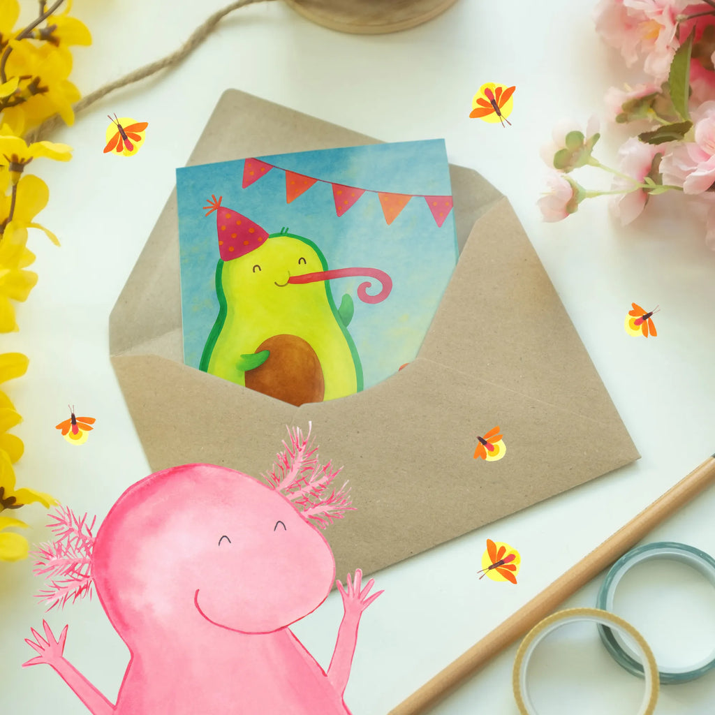 Grußkarte Avocado Geburtstag Design Grußkarte, Klappkarte, Einladungskarte, Glückwunschkarte, Hochzeitskarte, Geburtstagskarte, Karte, Ansichtskarten, Avocado, Veggie, Vegan, Gesund