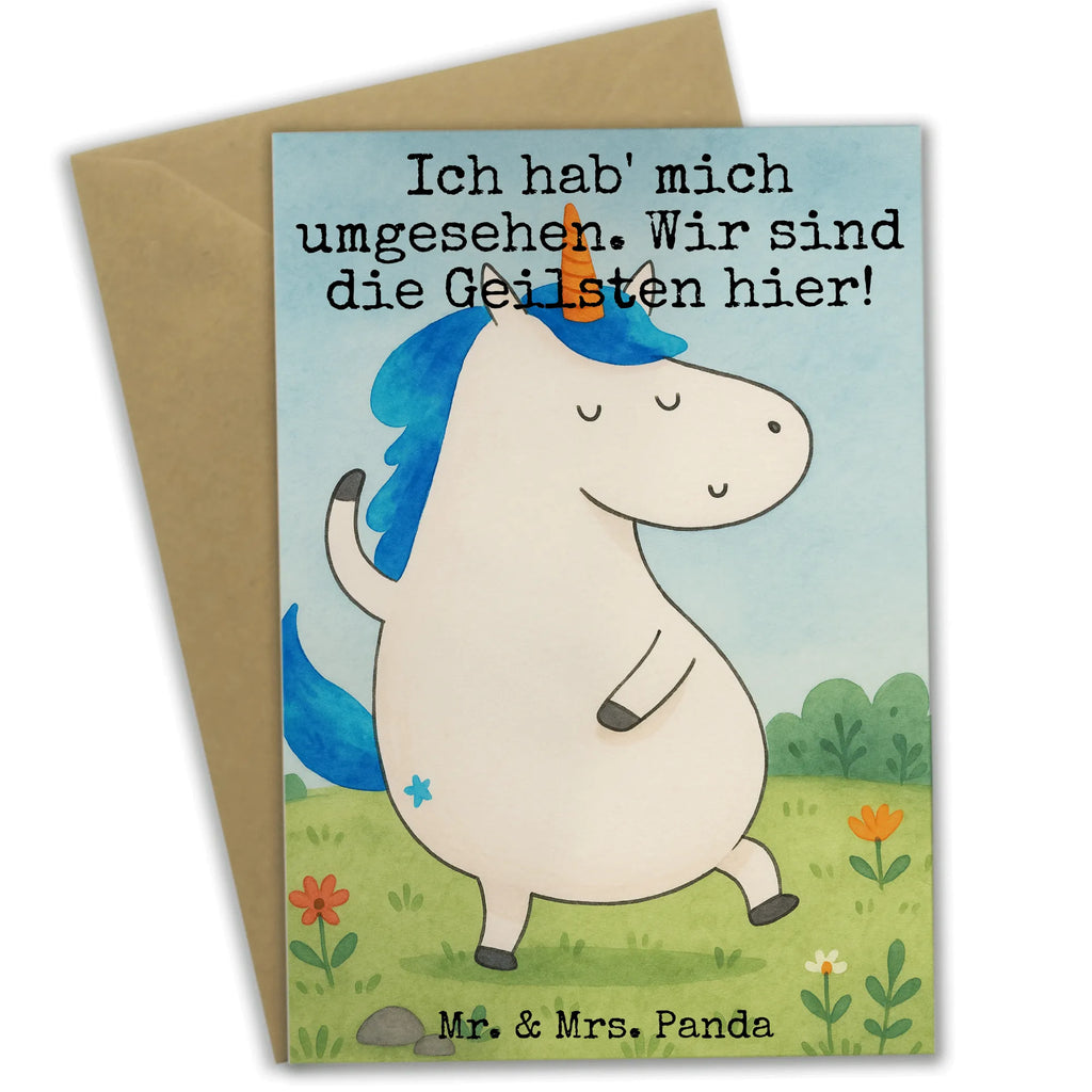 Greetings card unicorn Man Design Grußkarte, Klappkarte, Einladungskarte, Glückwunschkarte, Hochzeitskarte, Geburtstagskarte, Karte, Ansichtskarten, Einhorn, Einhörner, Einhorn Deko, Unicorn, cool, Mann, Freundin, Familie, bester Freund, BFF, Party, hübsch, beste