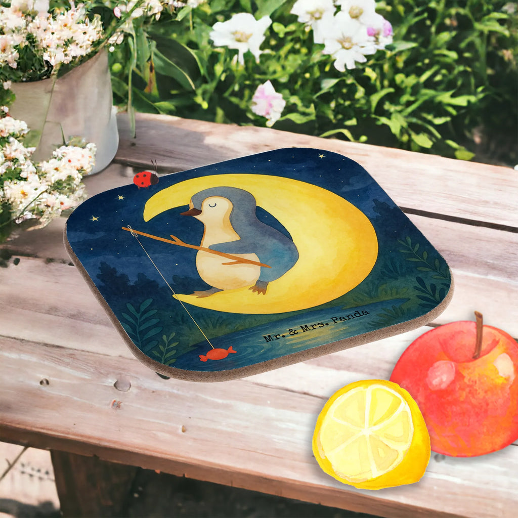 Square coaster Penguin moon Design Untersetzer, Bierdeckel, Glasuntersetzer, Untersetzer Gläser, Getränkeuntersetzer, Untersetzer aus Holz, Untersetzer für Gläser, Korkuntersetzer, Untersetzer Holz, Holzuntersetzer, Tassen Untersetzer, Untersetzer Design, Pinguin, Pinguine, Spruch, schlafen, Nachtruhe, Einschlafen, Schlafzimmer, Schlafstörungen, Gästezimmer