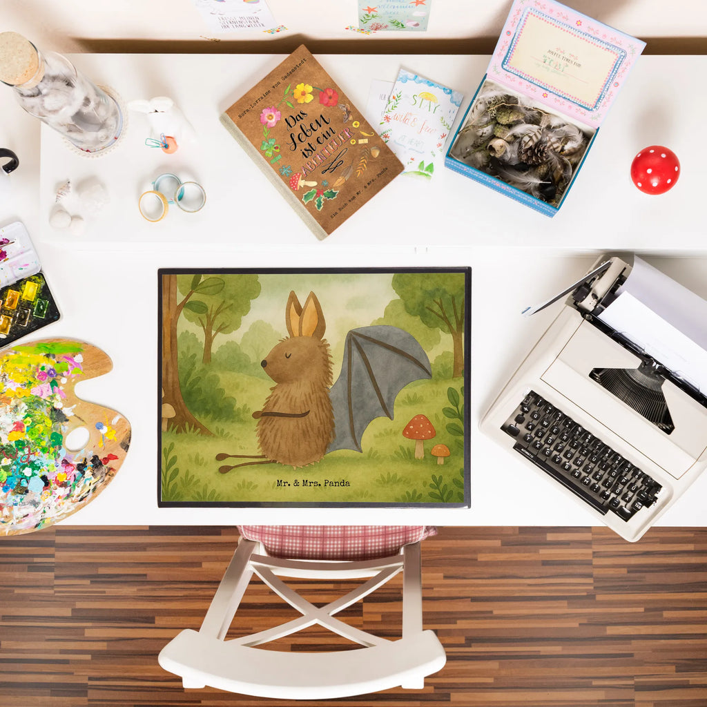 Schreibtischunterlage Fledermaus Sitzen Design Schreibunterlage, Schreibtischauflage, Bürobedarf, Büroartikel, Schreibwaren, Schreibtisch Unterlagen, Schreibtischunterlage Groß, Tiermotive, Gute Laune, lustige Sprüche, Tiere, Fledermaus, Fledermäuse, Motivation, entspannen