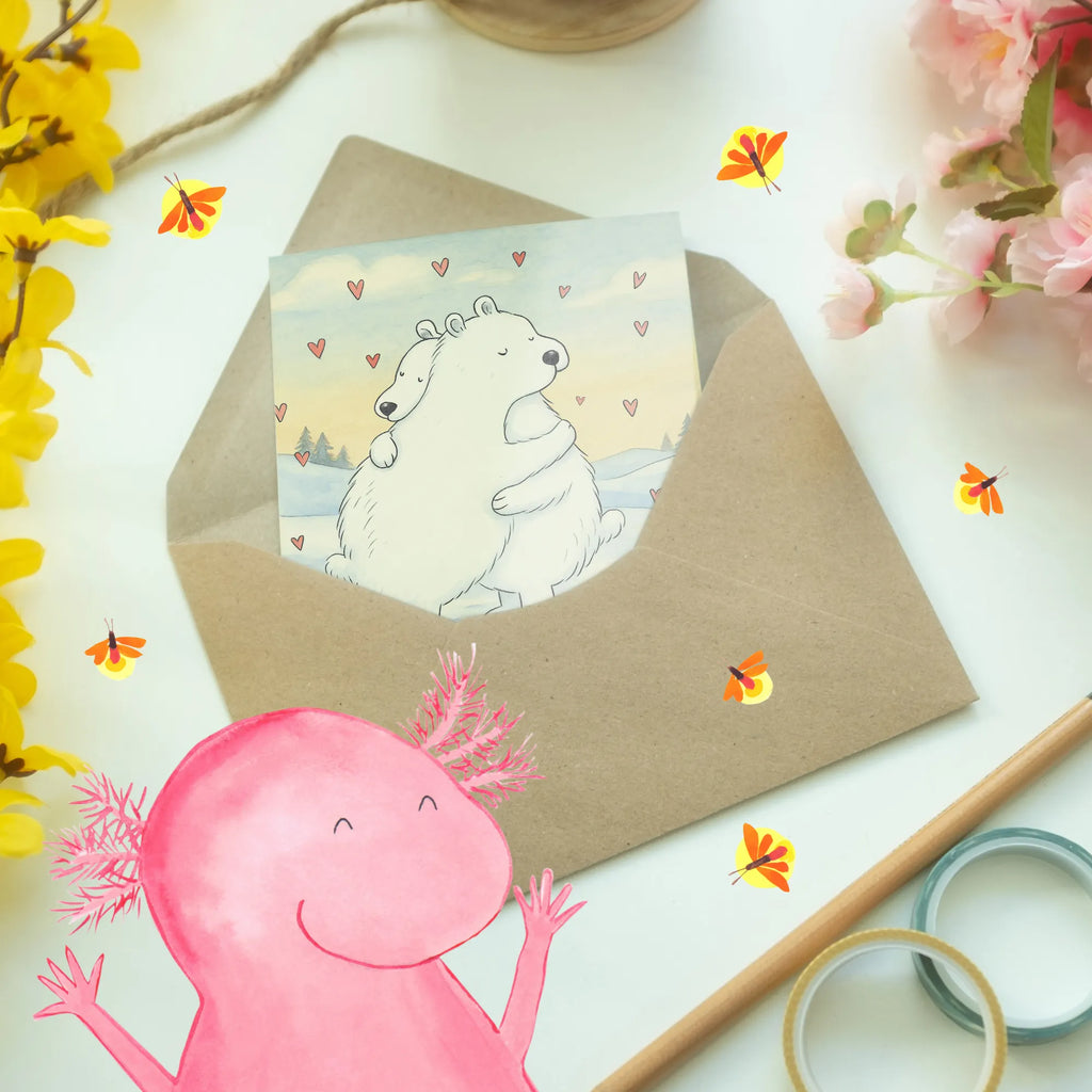 Spersonalizowana kartka z życzeniami Niedźwiedź polarny obejmować Design Personalisiertere Klappkarte, Grußkarte mit persönlichen Nachrichten, Grußkarten personalisiert, Grußkarte selber drucken, Grußkarte selbst gestalten, Grußkarte als Geldgeschenk, Personalisierte Glückwunschkarte, Personalisierte Grußkarte, Personalisierte Einladungskarte, Personalisierte Hochzeitskarte, Personalisierte Karte, Personalisierte Geburtstagskarte, Grußkarte mit Namen, Tiermotive, Gute Laune, lustige Sprüche, Tiere