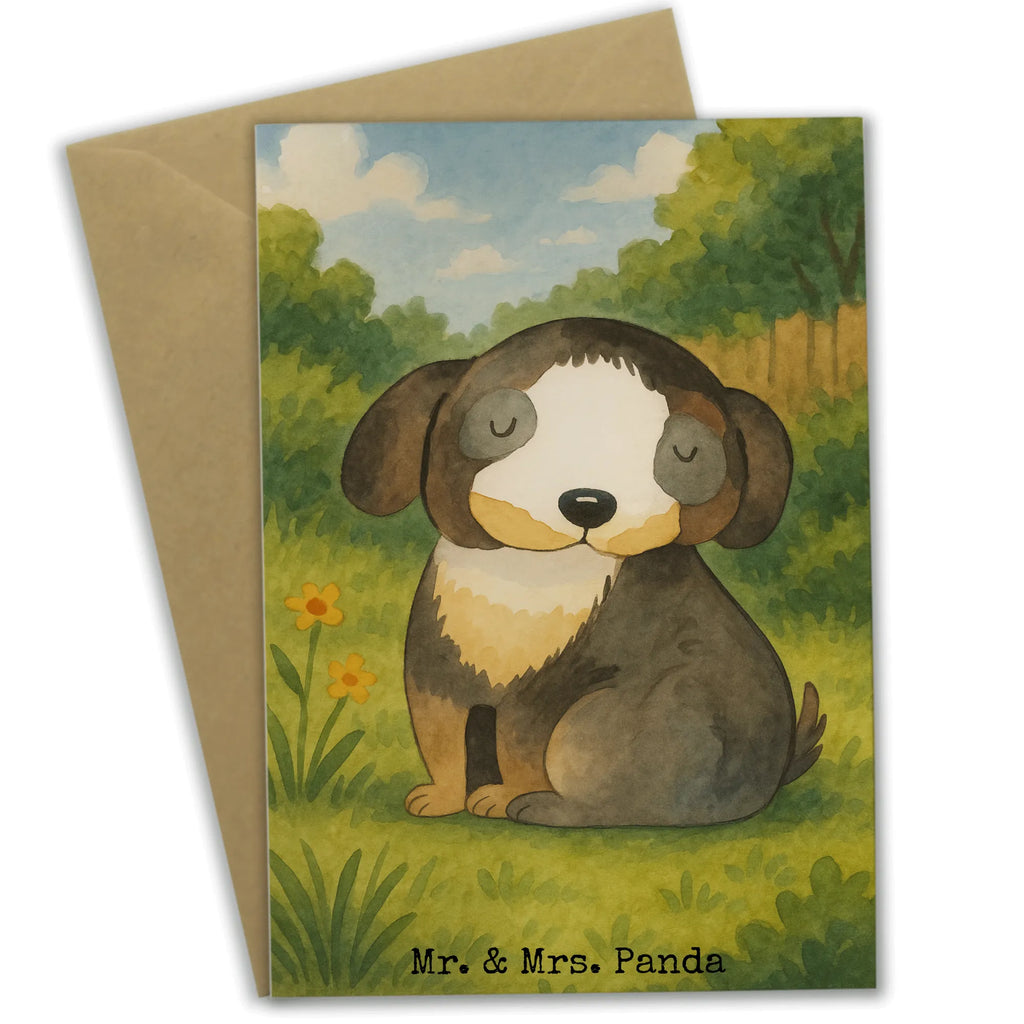 Greetings card Dog Relax Design Grußkarte, Klappkarte, Einladungskarte, Glückwunschkarte, Hochzeitskarte, Geburtstagskarte, Karte, Ansichtskarten, Hund, Hundemotiv, Haustier, Hunderasse, Tierliebhaber, Hundebesitzer, Sprüche, schwarzer Hund, Hundeliebe, Liebe, Hundeglück