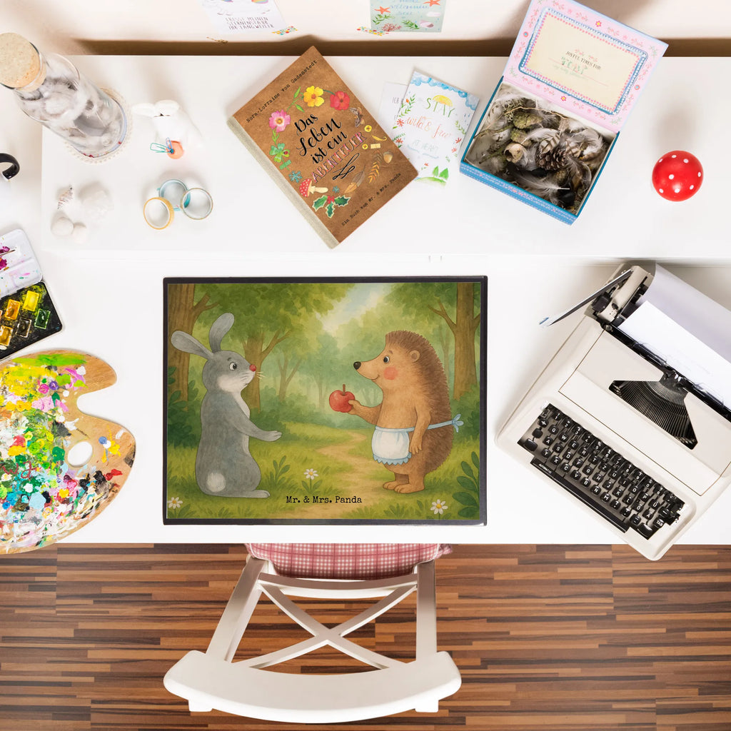 Podkładka na biurko królik jeż Design Bürobedarf, Schreibwaren, Schreibtischunterlage Groß, Schreibunterlage, Schreibtischauflage, Schreibtisch Unterlagen, Büroartikel, Tiermotive, Gute Laune, lustige Sprüche, Tiere, Liebe Spruch, Herzschmerz, Spruch romantisch, Trösten, Igel und Hase, Igel, Hase, Trennungsschmerz, Liebeskummer Geschenk