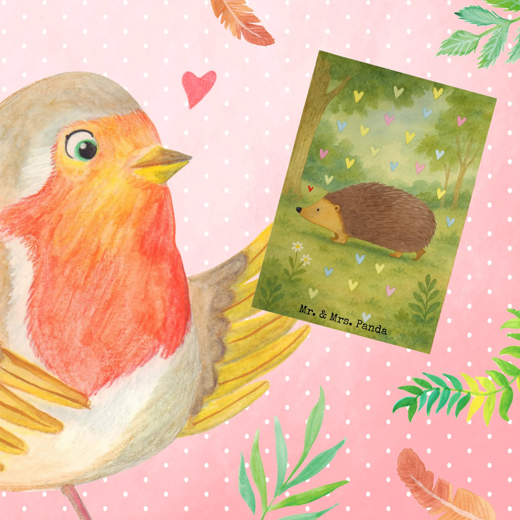 Kartka okolicznościowa jeż serca Design Grußkarte, Klappkarte, Einladungskarte, Glückwunschkarte, Hochzeitskarte, Geburtstagskarte, Karte, Ansichtskarten, Tiermotive, Gute Laune, lustige Sprüche, Tiere, Liebe, Herz, Herzen, Igel, Vertrauen, Kuss, Leben