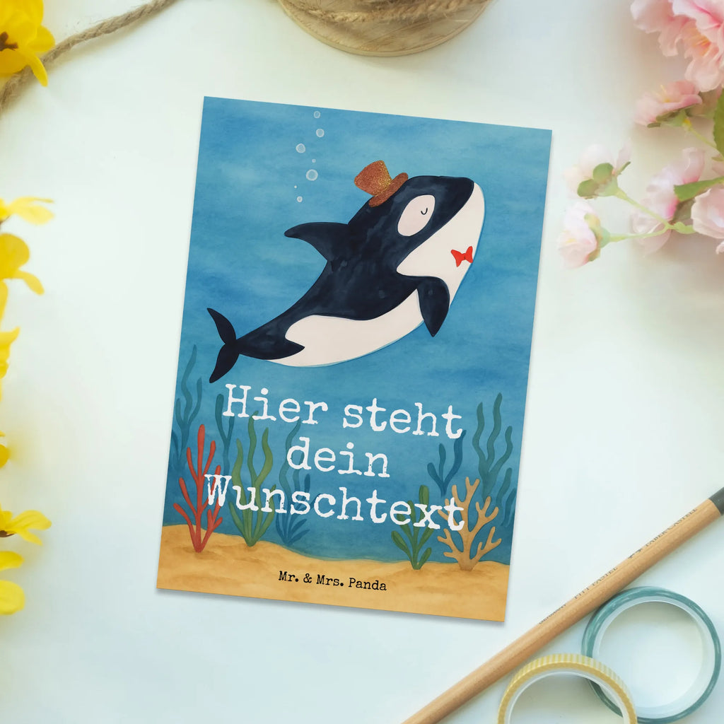Personalised postcard orca cylinder Design Postkarte personalisierbar, Postkarte mit Wunschtext, Ansichtskarte mit Namen, Karte mit Wunschtext, Ansichtskarte mit Wunschtext, Karte mit Namen, Einladung mit Wunschtext, Einladung mit Namen, Geschenkkarte mit Namen, Geschenkkarte mit Wunschtext, Grußkarte mit Wunschtext, Postkarte bedrucken, Grußkarte mit Namen, Postkarte mit Namen, Meerestiere, Meer, Urlaub, Orca, Fest, Geburtstag, Glückwunsch, Konfetti, Feier, Fete, Glitter, Glitzer, Narwal