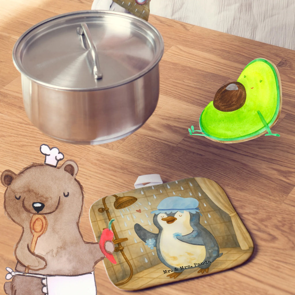 2-elementowy zestaw podkładek pod garnki Pingwin Prysznic Design Topflappen, Topfuntersetzer, Ofenhandschuh, Topflappen Set, Topflappen lustig, Topflappen mit Spruch, Ofenhandschuhe, Topfhandschuhe, Topfhandschuh, Topflappenset, Topflappen 2er Set, Schöne Topflappen, Pinguin, Pinguine, Dusche, duschen, Lebensmotto, Motivation, Neustart, Neuanfang, glücklich sein