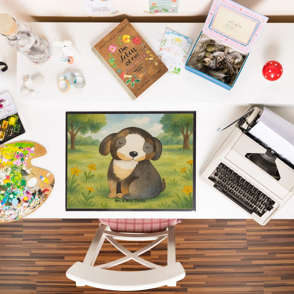 Podkładka na biurko pies relaks Design Schreibunterlage, Schreibtischauflage, Bürobedarf, Büroartikel, Schreibwaren, Schreibtisch Unterlagen, Schreibtischunterlage Groß, Hund, Hundemotiv, Haustier, Hunderasse, Tierliebhaber, Hundebesitzer, Sprüche, schwarzer Hund, Hundeliebe, Liebe, Hundeglück