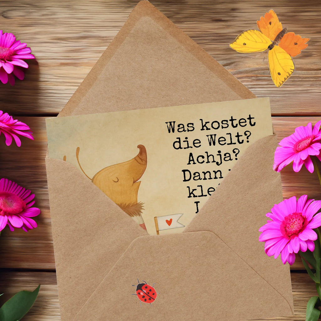 Deluxe Karte Nachtfalter Fähnchen Design Karte, Grußkarte, Klappkarte, Einladungskarte, Glückwunschkarte, Hochzeitskarte, Geburtstagskarte, Hochwertige Grußkarte, Hochwertige Klappkarte, Tiermotive, Gute Laune, lustige Sprüche, Tiere, Nachtfalter, Käfer, Spruch lustig, Spruch witzig, süß, niedlich, Küche Deko, Was kostet die Welt