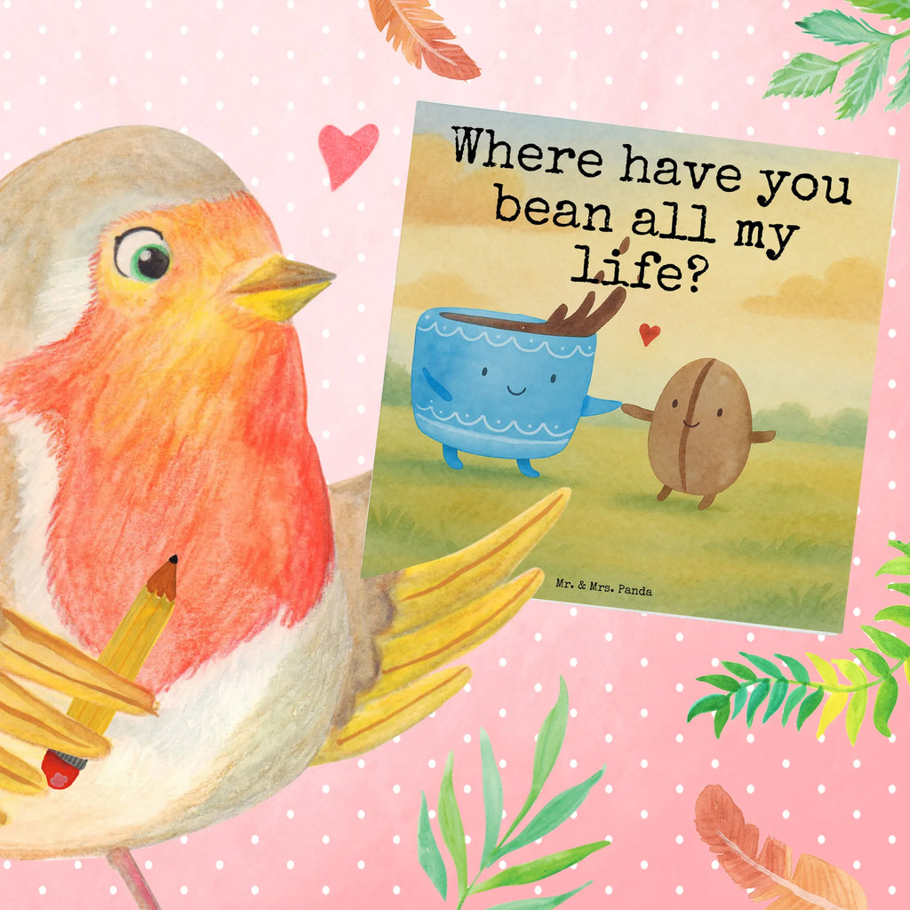 Deluxe Karte Kaffee Bohne Design Karte, Grußkarte, Klappkarte, Einladungskarte, Glückwunschkarte, Hochzeitskarte, Geburtstagskarte, Hochwertige Grußkarte, Hochwertige Klappkarte, Tiermotive, Gute Laune, lustige Sprüche, Tiere, Kaffee, Kaffeebohne, Genuss, Zufriedenheit, Glück