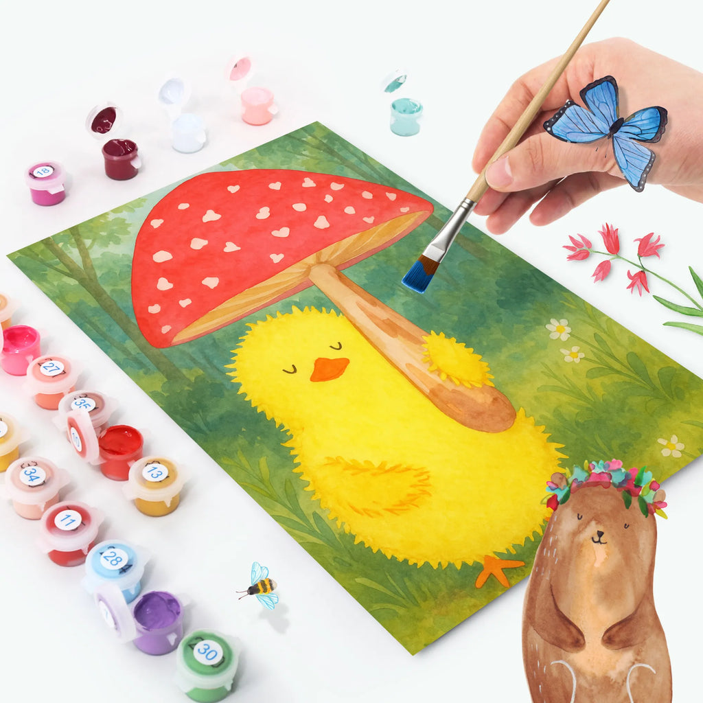 Paint by Numbers chick toadstool Design DIY, Bastelidee, Kreativität, Kunstwerk, Malen nach Zahlen, Ausmalbild, Malen, Baseln, Künstler, Ostern, Osterhase, Ostergeschenke, Osternest, Osterdeko, Geschenke zu Ostern, Ostern Geschenk, Ostergeschenke Kinder, Ostern Kinder, Frohe Ostern, Küken, Fliegenpilz, Ostergrüße, Glückspilz