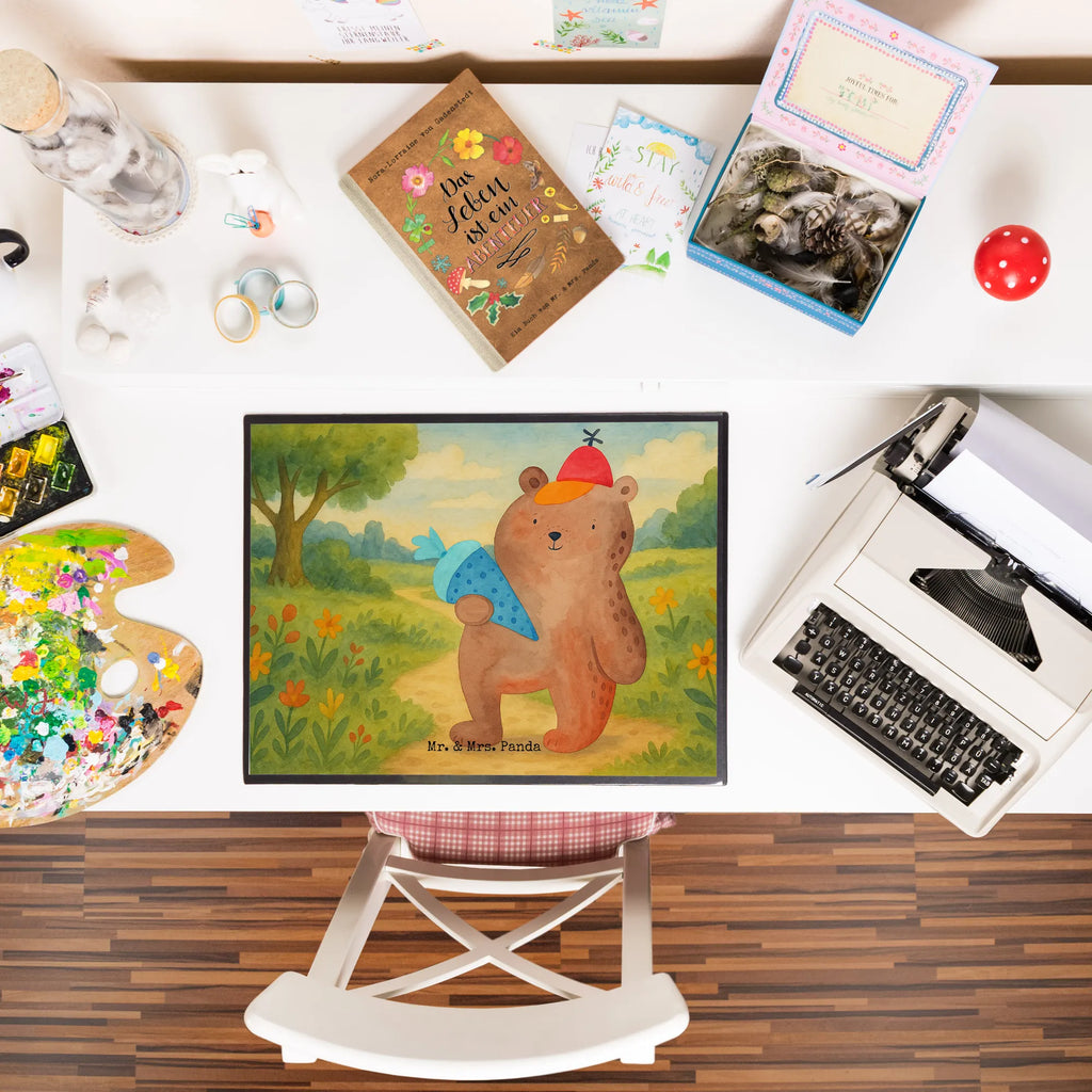 Desk pad bear School cone Design Bürobedarf, Büroartikel, Schreibtisch Unterlagen, Schreibtischunterlage Groß, Schreibwaren, Schreibunterlage, Schreibtischauflage, Bär, Teddy, Teddybär, Grundschule, Schulbeginn, Schule Geschenk, Einschulung Geschenk, Erster Schultag Geschenk, Schulanfang, Bär Motiv, Schultüte