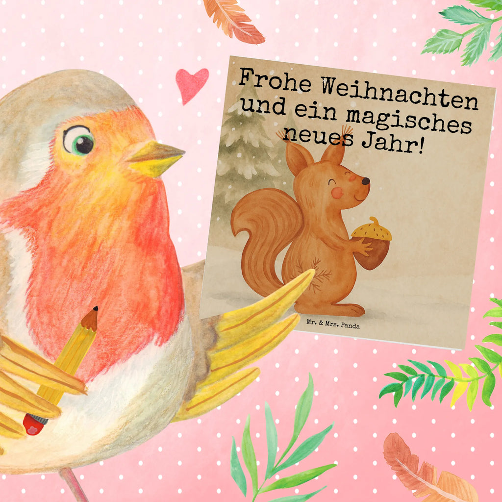 Karta Deluxe wiewiórka Boże Narodzenie Design Karte, Grußkarte, Klappkarte, Einladungskarte, Glückwunschkarte, Hochzeitskarte, Geburtstagskarte, Hochwertige Grußkarte, Hochwertige Klappkarte, Winter, Weihnachten, Weihnachtsdeko, Nikolaus, Advent, Heiligabend, Wintermotiv, Frohe Weihnachten, Frohes neues Jahr, Guten Rutsch, Weihnachtsmotiv, Weihnachtsgruß, Neujahr, Vogel