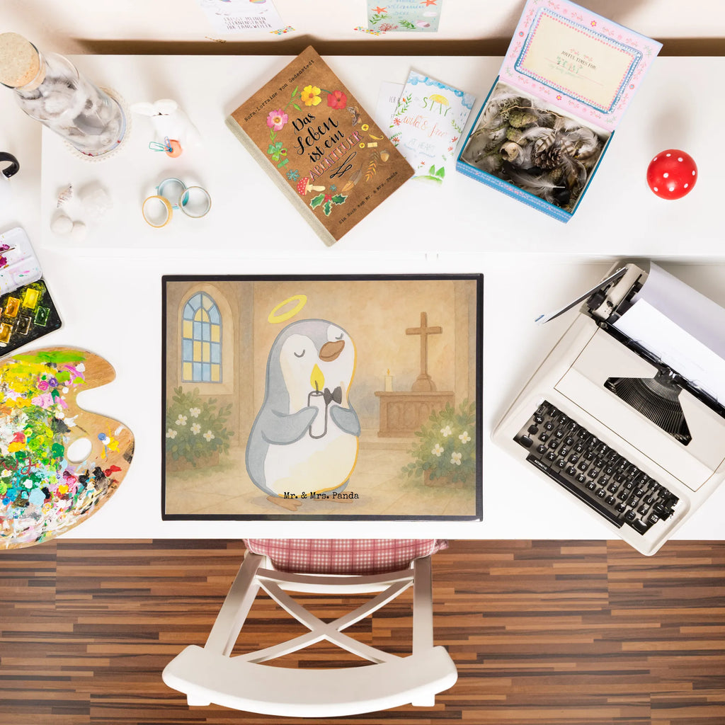 Desk pad penguin communion Design Schreibtisch Unterlagen, Schreibtischunterlage Groß, Schreibunterlage, Schreibwaren, Büroartikel, Bürobedarf, Schreibtischauflage, Konfirmation, Kommunion, Jugendweihe, Konfirmation Geschenk, Kommunion Dankeschön, Glauben, Sonnenschein, Kommunion Geschenk
