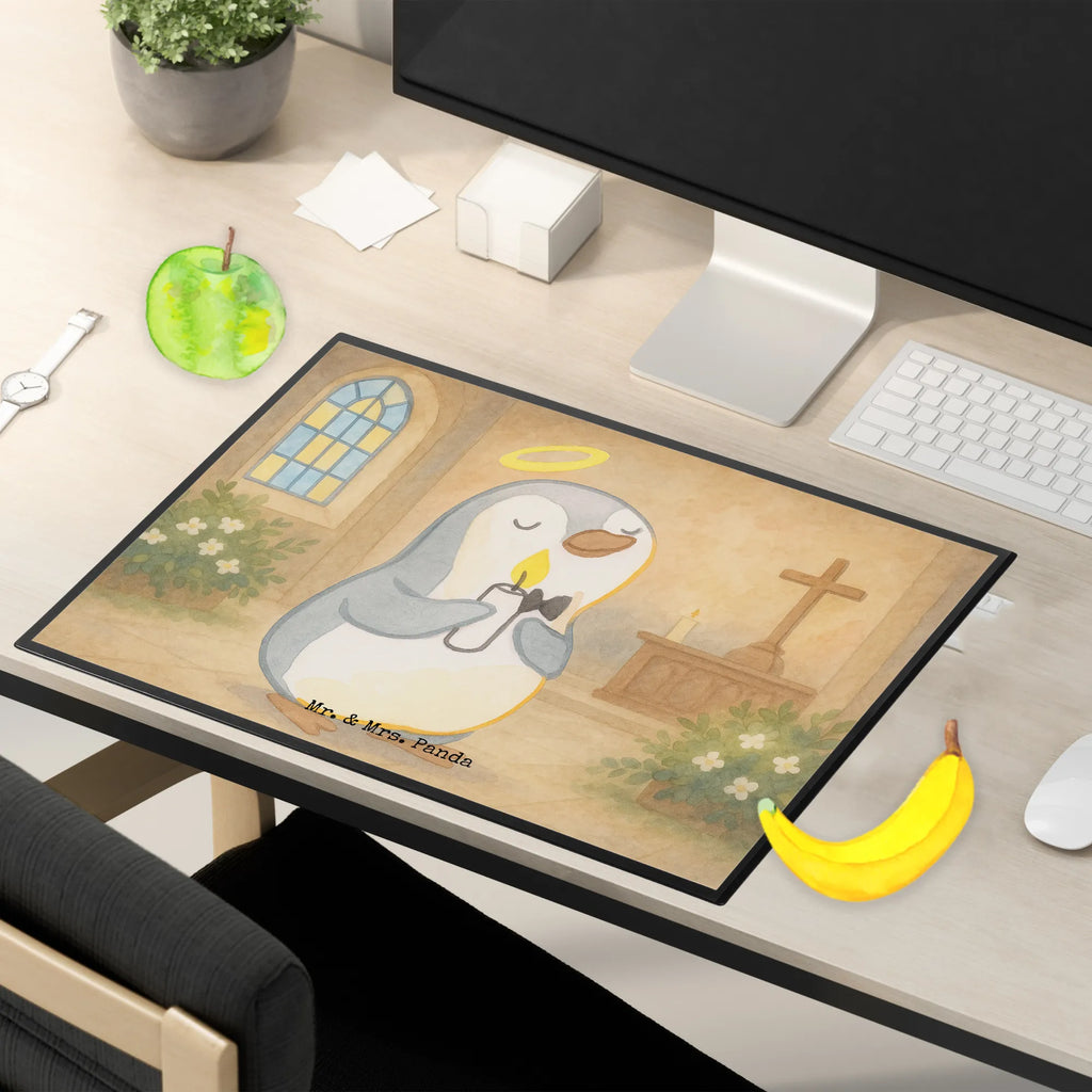 Desk pad penguin communion Design Schreibtisch Unterlagen, Schreibtischunterlage Groß, Schreibunterlage, Schreibwaren, Büroartikel, Bürobedarf, Schreibtischauflage, Konfirmation, Kommunion, Jugendweihe, Konfirmation Geschenk, Kommunion Dankeschön, Glauben, Sonnenschein, Kommunion Geschenk