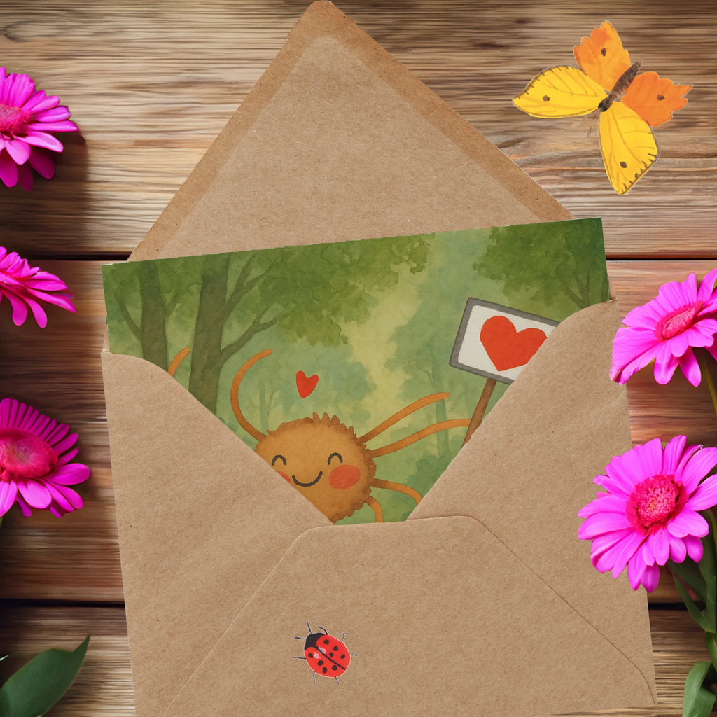 Karta Deluxe Pająk Agata Motywacja Design Karte, Grußkarte, Klappkarte, Einladungskarte, Glückwunschkarte, Hochzeitskarte, Geburtstagskarte, Hochwertige Grußkarte, Hochwertige Klappkarte, Spinne Agathe, Spinne, Agathe, Videos, Merchandise, Motivation, Glück, Liebe, Vertrauen, Dankeschön