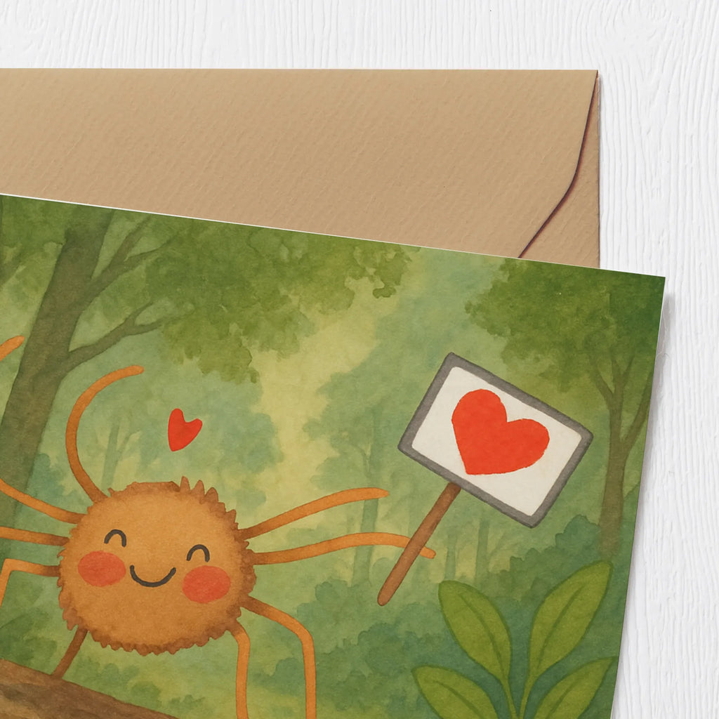 Karta Deluxe Pająk Agata Motywacja Design Karte, Grußkarte, Klappkarte, Einladungskarte, Glückwunschkarte, Hochzeitskarte, Geburtstagskarte, Hochwertige Grußkarte, Hochwertige Klappkarte, Spinne Agathe, Spinne, Agathe, Videos, Merchandise, Motivation, Glück, Liebe, Vertrauen, Dankeschön