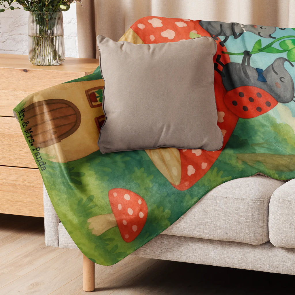 Sherpa Kuscheldecke Marienkäfer Fliegenpilz Design Tiermotive, Gute Laune, lustige Sprüche, Tiere, Marienkäfer, Wohnung, Fleigenpilzhaus, zuhause, Fliegenpilz, Haus