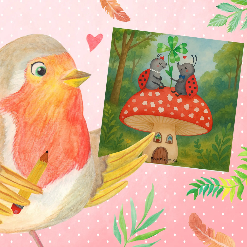 Karta Deluxe biedronka Muchomor Design Karte, Grußkarte, Klappkarte, Einladungskarte, Glückwunschkarte, Hochzeitskarte, Geburtstagskarte, Hochwertige Grußkarte, Hochwertige Klappkarte, Tiermotive, Gute Laune, lustige Sprüche, Tiere, Haus, Wohnung, zuhause, Fliegenpilz, Marienkäfer, Fleigenpilzhaus