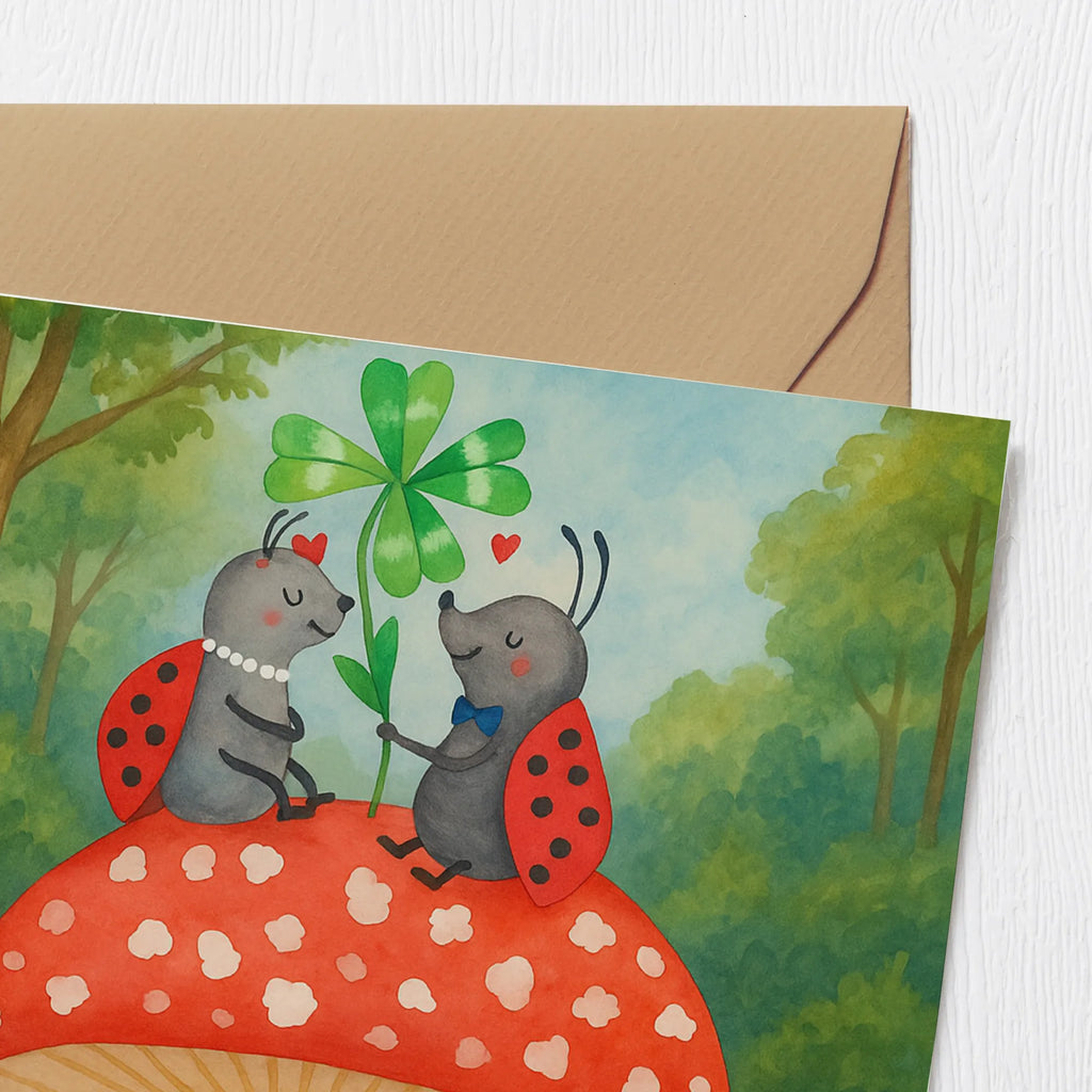 Karta Deluxe biedronka Muchomor Design Karte, Grußkarte, Klappkarte, Einladungskarte, Glückwunschkarte, Hochzeitskarte, Geburtstagskarte, Hochwertige Grußkarte, Hochwertige Klappkarte, Tiermotive, Gute Laune, lustige Sprüche, Tiere, Haus, Wohnung, zuhause, Fliegenpilz, Marienkäfer, Fleigenpilzhaus