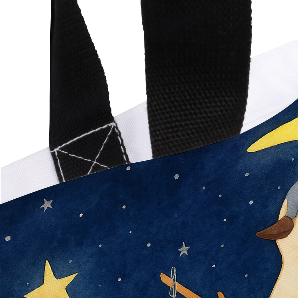 Shopper Penguin moon Design Beutel, Einkaufstasche, Tasche, Strandtasche, Einkaufsbeutel, Shopper, Schultasche, Freizeittasche, Tragebeutel, Schulbeutel, Alltagstasche, Pinguin, Pinguine, Spruch, schlafen, Nachtruhe, Einschlafen, Schlafzimmer, Schlafstörungen, Gästezimmer