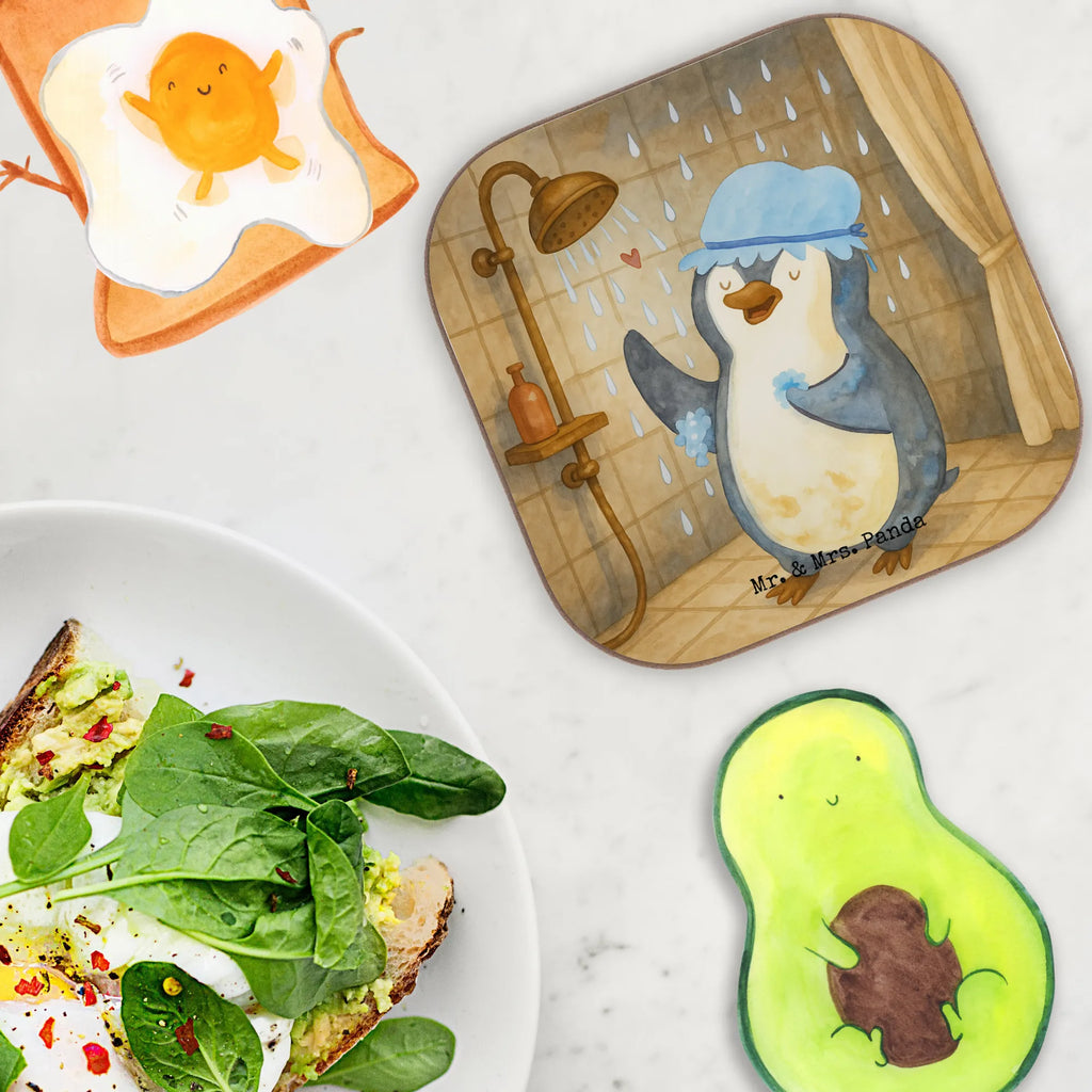 Square coaster Penguin have a shower Design Untersetzer für Gläser, Glasuntersetzer, Tassen Untersetzer, Untersetzer Holz, Korkuntersetzer, Bierdeckel, Getränkeuntersetzer, Untersetzer Gläser, Holzuntersetzer, Untersetzer Design, Untersetzer, Untersetzer aus Holz, Pinguin, duschen, Pinguine, glücklich sein, Neuanfang, Dusche, Neustart, Motivation, Lebensmotto