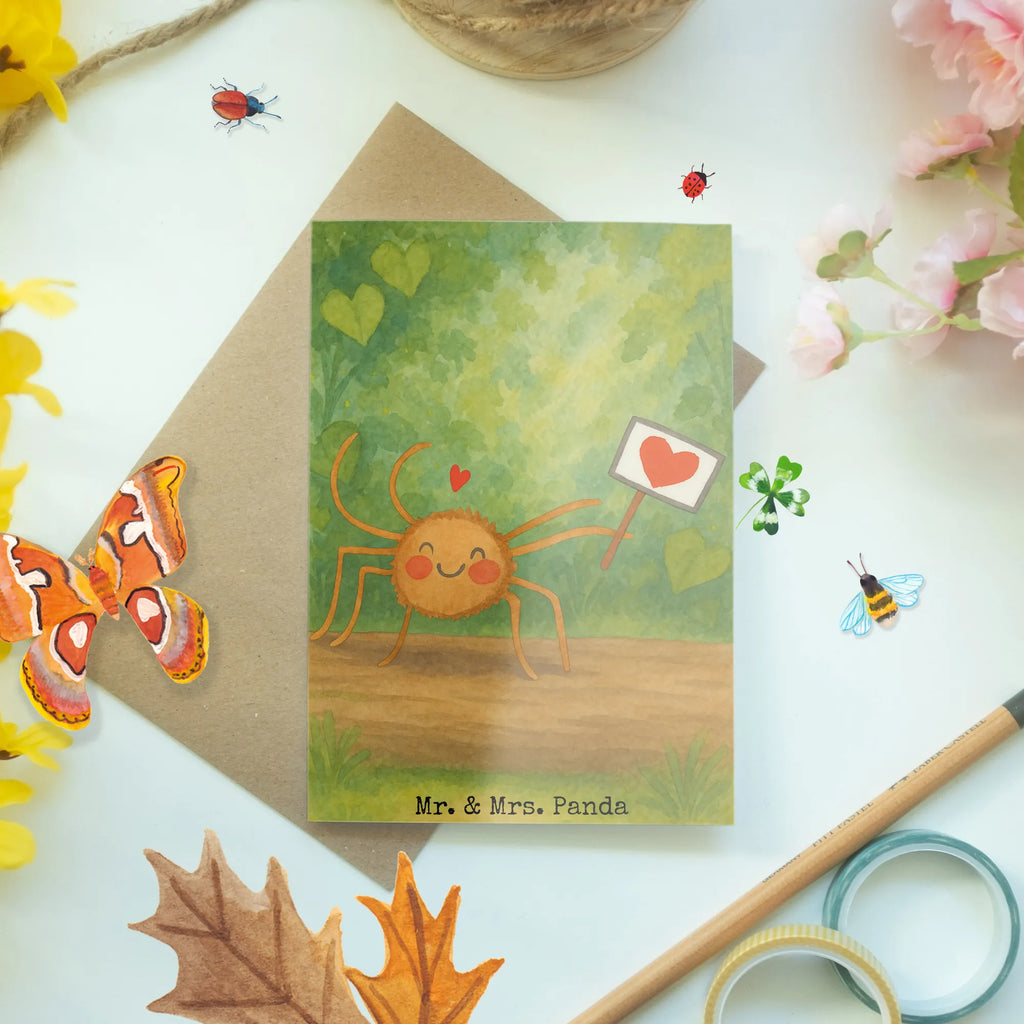 Greetings card Spider Agatha Motivation Design Grußkarte, Klappkarte, Einladungskarte, Glückwunschkarte, Hochzeitskarte, Geburtstagskarte, Karte, Ansichtskarten, Spinne Agathe, Spinne, Agathe, Videos, Merchandise, Motivation, Glück, Liebe, Vertrauen, Dankeschön