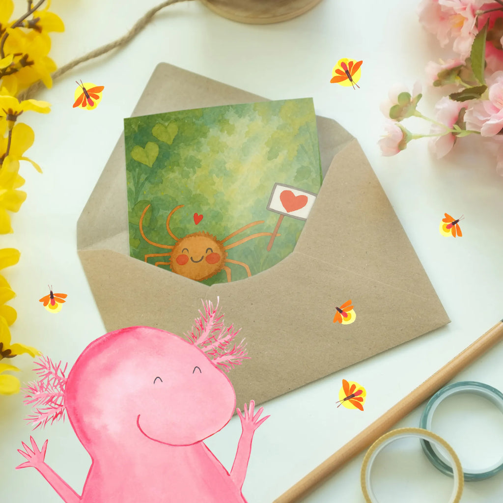 Greetings card Spider Agatha Motivation Design Grußkarte, Klappkarte, Einladungskarte, Glückwunschkarte, Hochzeitskarte, Geburtstagskarte, Karte, Ansichtskarten, Spinne Agathe, Spinne, Agathe, Videos, Merchandise, Motivation, Glück, Liebe, Vertrauen, Dankeschön