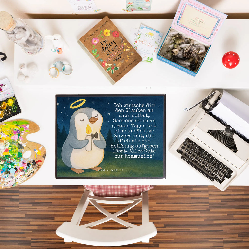 Desk pad penguin communion Design Schreibtisch Unterlagen, Schreibtischunterlage Groß, Schreibunterlage, Schreibwaren, Büroartikel, Bürobedarf, Schreibtischauflage, Konfirmation, Kommunion, Jugendweihe, Konfirmation Geschenk, Kommunion Dankeschön, Glauben, Sonnenschein, Kommunion Geschenk