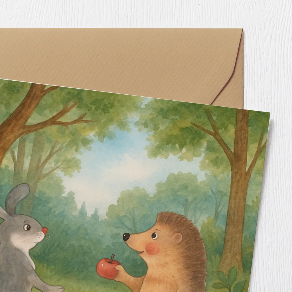 Deluxe Card Hare Hedgehog Design Karte, Grußkarte, Klappkarte, Hochzeitskarte, Glückwunschkarte, Hochwertige Grußkarte, Einladungskarte, Hochwertige Klappkarte, Geburtstagskarte, Tiermotive, Gute Laune, lustige Sprüche, Tiere, Spruch romantisch, Igel, Liebeskummer Geschenk, Liebe Spruch, Igel und Hase, Trennungsschmerz, Hase, Herzschmerz, Trösten