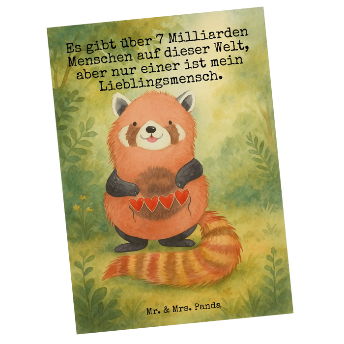 Postcard red panda Design